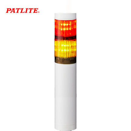 PATLITE Signal Tower Light, LED, Ø40mm, 2-Tier, White Body, DC24V LR4-202WJNW-RY
