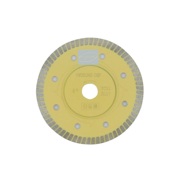 HYOSUNG D&P Tile Blade (Turbo Cutter) C04-12H 105(4)X1.2T tip7mm