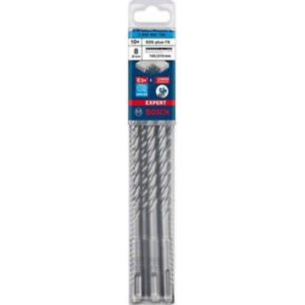 BOSCH EXPERT Hammer Drill Bit, 4-Cutter, SDS Plus-7X 8x150x215 (10 pcs) B-7X080-215 (10pcs