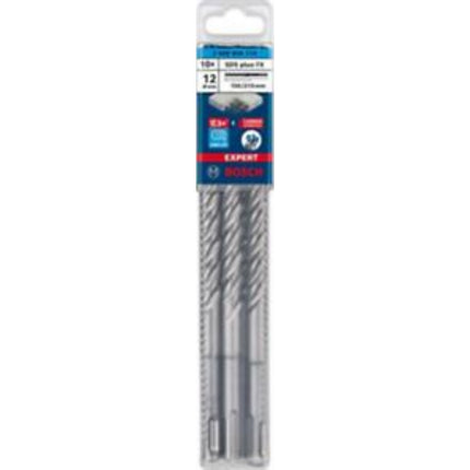 BOSCH EXPERT Hammer Drill Bit, 4-Cutter, SDS Plus-7X 12x150x215 (10 pcs) B-7X120-215 (10pcs