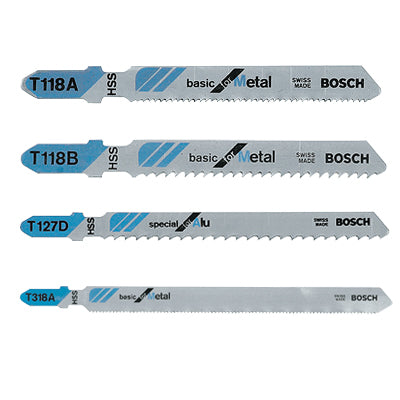 BOSCH Jigsaw Blade, Metal (Standard) 92mm T118B 5PCS, HSS/ wave set, milled, medium-thickness sheet metal