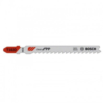 BOSCH Jigsaw Blade, Plastic 100mm T102D