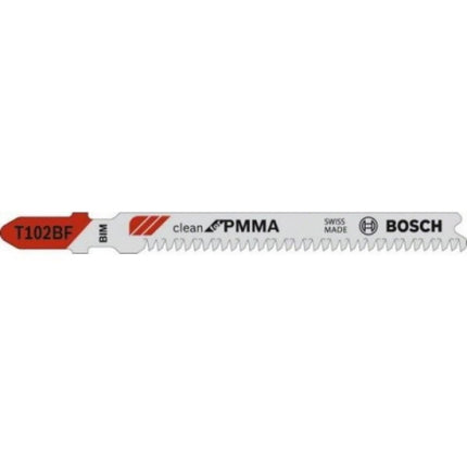 BOSCH Jigsaw Blade, Acrylic 92mm T102BF