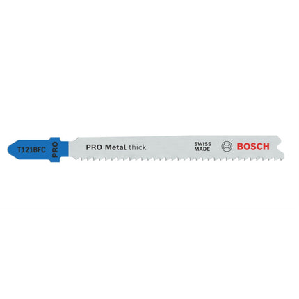 BOSCH Jigsaw Blade, Metal 92mm T121GFC 5PCS, AITincoating(heat resistance, improved wear resistance, life 2x increase) base material thickness(0.5-1.5)