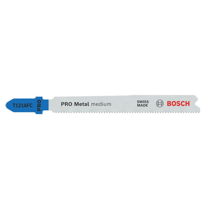 BOSCH Jigsaw Blade, Metal 92mm T121AFC 5PCS, AITincoating(heat resistance, improved wear resistance, life 2x increase) base material thickness(1.0-3.0)