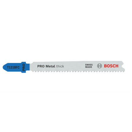 BOSCH Jigsaw Blade, Metal 92mm T121BFC 5PCS, AITincoating(heat resistance, improved wear resistance, life 2x increase) base material thickness(2.5-6.0)