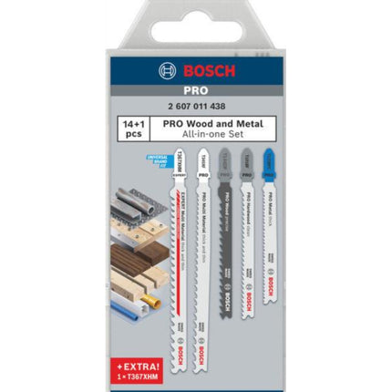 BOSCH Jigsaw Blade 15-Piece Multi-Purpose Pack 2607011438