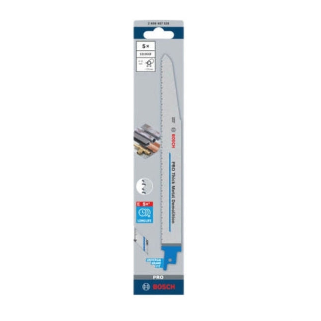 BOSCH Reciprocating Saw Blade, Metal 225X22 S1130CF