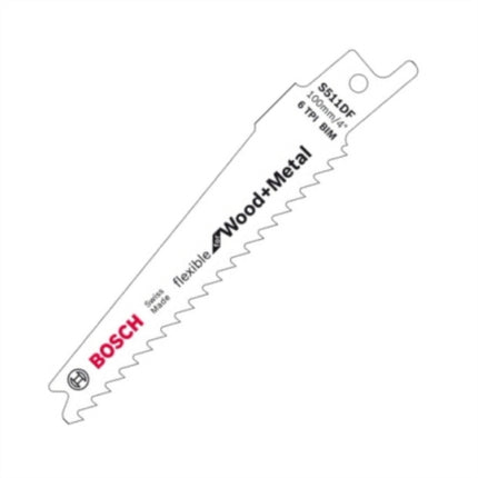 BOSCH Reciprocating Saw Blade, Wood + Metal 100X19 S511DF