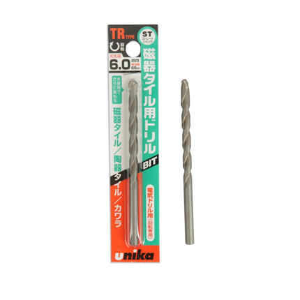 UNIKA Tile Drill Bit, Straight TR-060 6.0mm x 100mm(effective length:65mm)