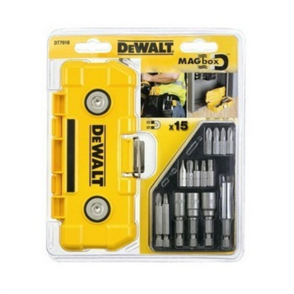 DEWALT 15 Pcs Impact Screw Bit and Magnetic Case Set DT7918-QZ