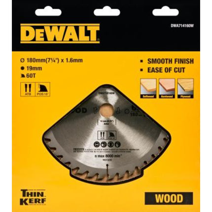 DEWALT Circular Saw Blade (Wood) 7¼" 60T DWA714160W