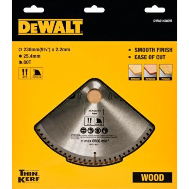 DEWALT Circular Saw Blade (Wood) 9¼" 80T DWA914280W