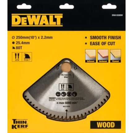 DEWALT Circular Saw Blade (Wood) 10" 80T DWA10280W