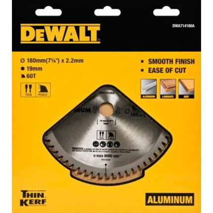 DEWALT Circular Saw Blade (Aluminum) 7¼" 60T DWA714160A
