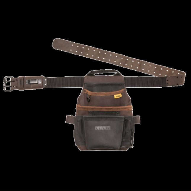 DEWALT 12-Pocket Nubuck Leather Pouch Set (Pouch 1 and Belt/Detachable) DWST550115