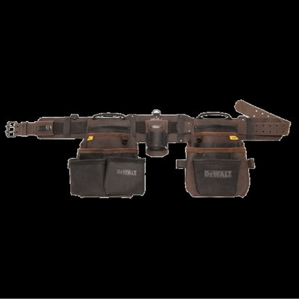 DEWALT 18-Pocket Nubuck Leather Pouch Set (2 Pouches, Hammer Loop, Belt/Detachable) DWST550113