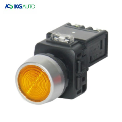 KG AUTO Pilot Lamp, Ø22, Aluminum, Projecting, Yellow, D3 KGP-HD3Y