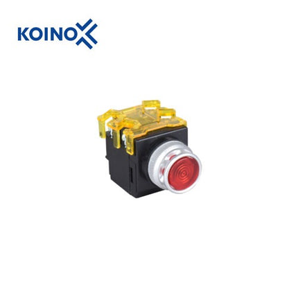 KOINO Push Button Switch, Illuminated, Ø25mm, Red KH-512LR