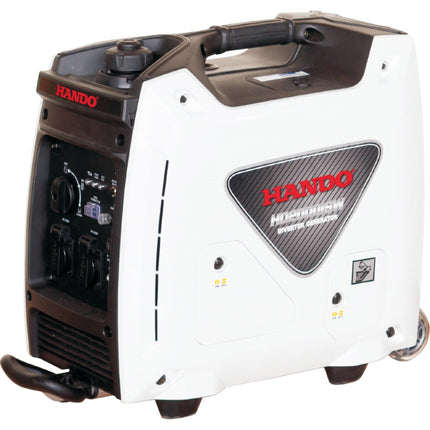 HANDO Inverter Generator (White, Linkable, with Handle and Wheels) HD2000iSW