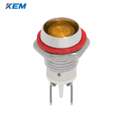 KEM KEM LED Indicator Light, Ø8, High-Brightness, DC3V, Yellow Y KLDU-08D03