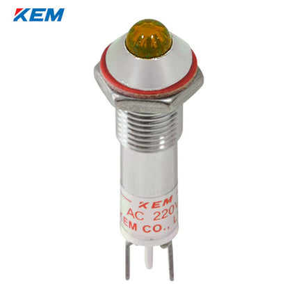 KEM KEM LED Indicator Light, Ø8mm, High-Brightness, AC220V, Yellow KLHRAU-08A220-Y