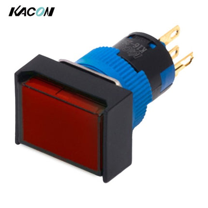 KACON Push Button Switch, Illuminated, Ø16mm, Red, DC24V K16-291R