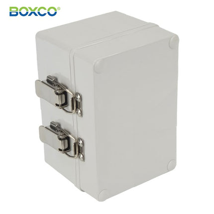 BOXCO Terminal Box, Plastic Enclosure, Hinge Type, ABS, Gray Cover BC-AGH-141709