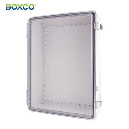 BOXCO Terminal Box, Plastic Enclosure, Hinge Type, ABS, Transparent Cover BC-ATP-354512