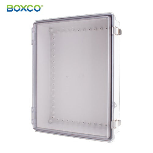 BOXCO Terminal Box, Plastic Enclosure, Hinge Type, ABS, Transparent Cover BC-ATP-354512