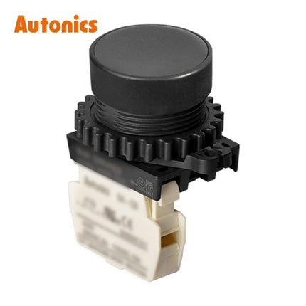 AUTONICS Push Button Switch, Non-Illuminated, Momentary, Ø30mm, Black, 1b S3PR-P1KB