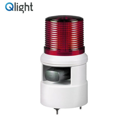 QLIGHT Warning Light, LED, Steady/Flashing, Ø100 (Red) S100DL-WS-220-R
