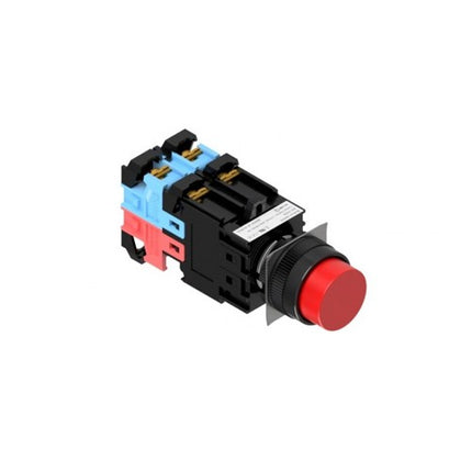 KOINO Push Button Switch, Illuminated, Ø22mm, LED, White, 1a1b Contact KH-2204L-TLW
