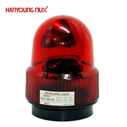 HANYOUNG Rotating Warning Light, LED, Rotating Illumination, Ø118mm, Red, DC24V RLA-KBD24RA