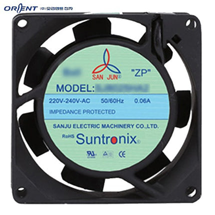ORIENT Cooling Fan, 80 mm, Sleeve Bearing, Lead Wire Type, AC110V SJ8025HA1SAL
