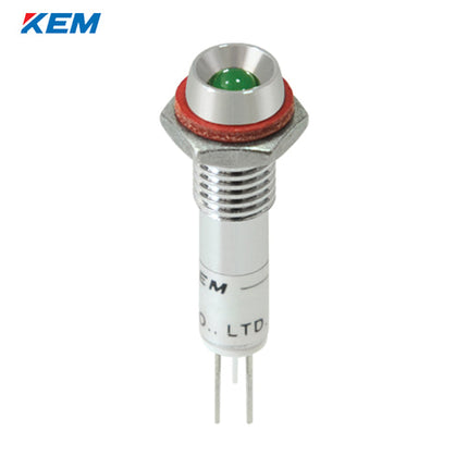 KEM KEM LED Indicator Light, Ø6mm, AC220V, Green (Pack of 100) KL-06A220G