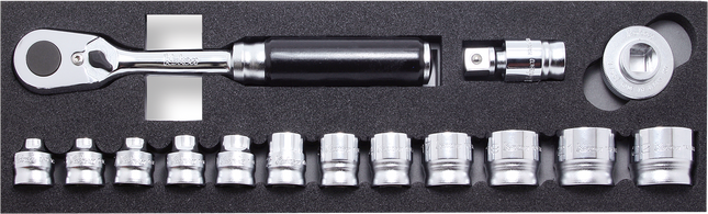 KOKEN 3/8" Drive Socket Set, 6-Point (Z-EAL Series) 3285ZA