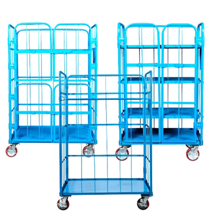 BESTO Large Double-Door Roll Container, Blue BS-RT04