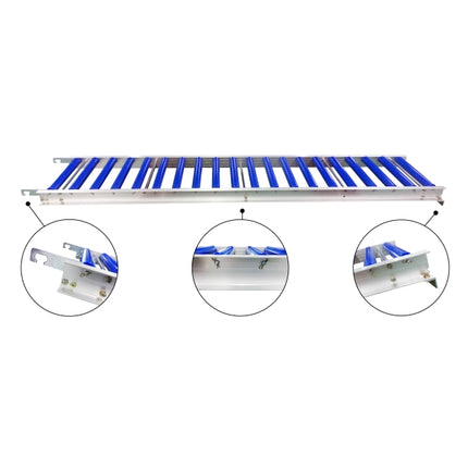 HANDO Roller Conveyor, Standard / Ladder Conveyor DRL-4025(100 aluminum frame / ABS roller / length 2.5M / roller pitch 100mm / weight 16.2kg