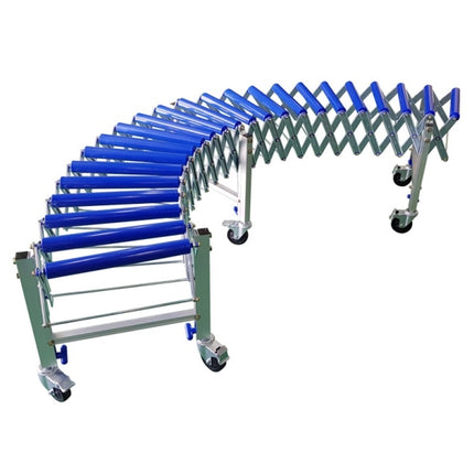 HANDO Flexible Expandable Conveyor, Standard, Economy DFC-4075 height(mm) : standard(S) 600~900, low(L) 450~600, high(H) 900~1500 / weight 71kg / ABSroller, low and high versions available