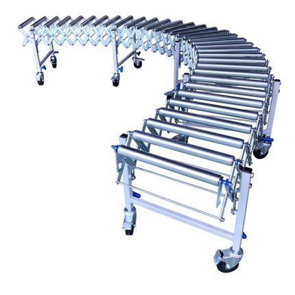 HANDO Flexible Expandable Conveyor, Steel, Economy DFCS-4035 height(mm) : standard(S) 600~900, low(L) 450~600, high(H) 900~1500 / weight 41kg / steel roller, low and high versions available