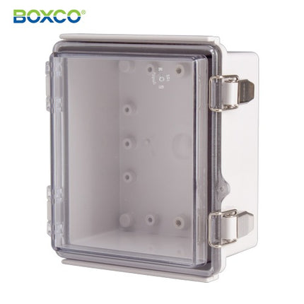BOXCO Terminal Box, Plastic Enclosure, Hinge Type, ABS, Transparent Cover BC-ATP-131508