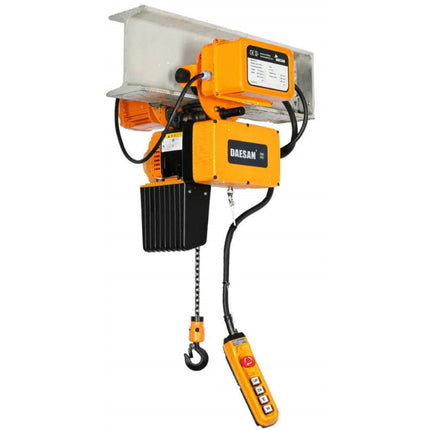 DAESAN Electric Chain Hoist (4-Point) DLM-125-1 (125KG)★220V 4-point,125KG,4M,1rows,5ø,0.75/0.4KW,10/20.7(m/min),51.5KG