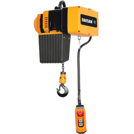 DAESAN Electric Chain Hoist (2-Point) DL-125-3 (125KG) 380V 2-point,3-phase 380V,125KG,4M,1rows,5ø,0.75KW,17(m/min),27KG