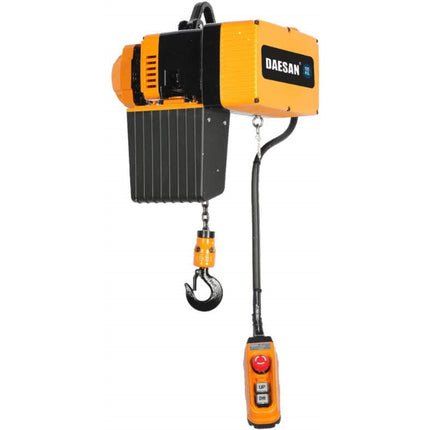 DAESAN Electric Chain Hoist (2-Point) DL-500-3 (490KG) 220V 2-point,3-phase 220V,490KG,4M,1rows,5ø,0.75KW,7.6(m/min),28KG