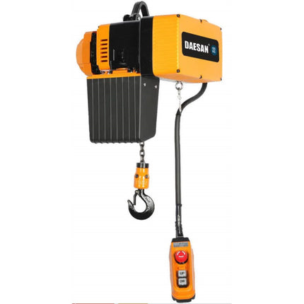 DAESAN Electric Chain Hoist - Variable Speed Inverter (2-Point) EDL-125-3 (125KG) 380V 2-point,3-phase380V,125KG,4M,1rows,5ø,0.75KW,2.8~17(m/min),27KG