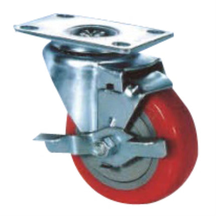 KYUNGCHANG Light-Duty Caster 2040BK, Brake, Economy, 4" CASTER 4BK(32