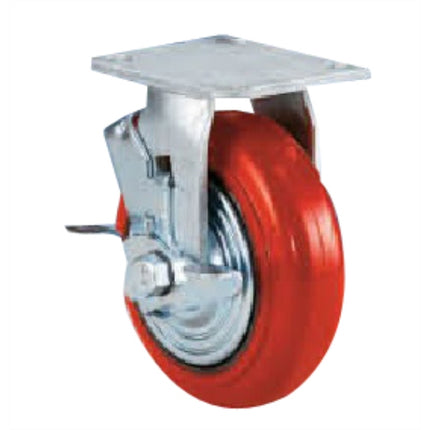 KYUNGCHANG Medium-Duty Caster 4060BK, Brake, Standard, 6" CASTER 6BK(48