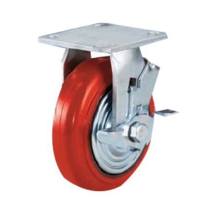 KYUNGCHANG Medium-Duty Caster 4080BK, Brake, Standard, 8" CASTER 8BK(48