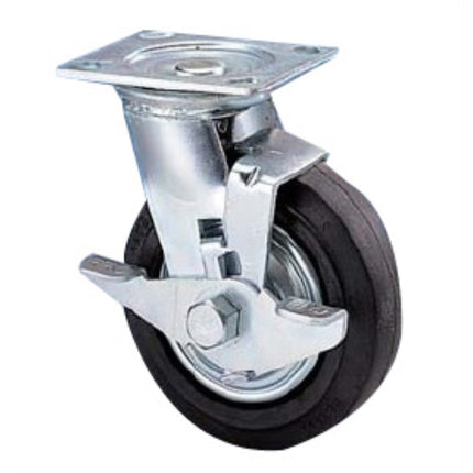KYUNGCHANG Medium-Duty Caster 4350BK, Brake, Standard, 5" CASTER 5BK(38